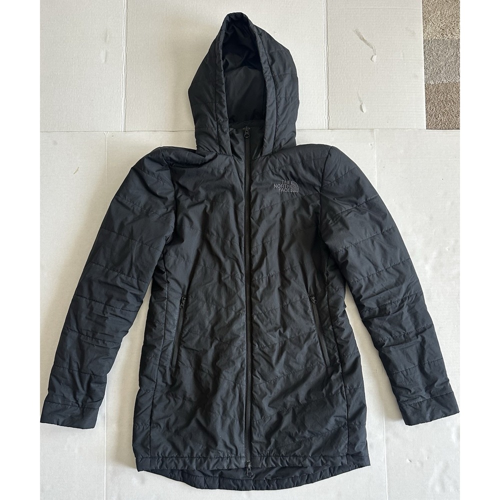 The North Face Tamburello Parka Jacket Black Dual Zip Hooded Women's Size Small